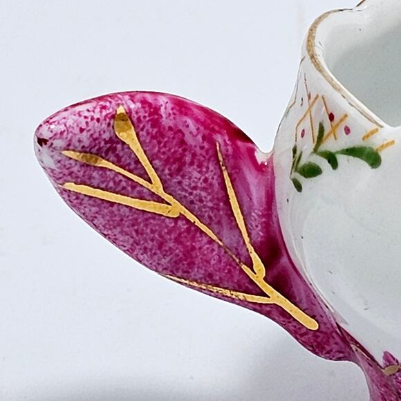 Miniature Tea Cup Flower  Devorative China  Gold Trim - Picture 4 of 8